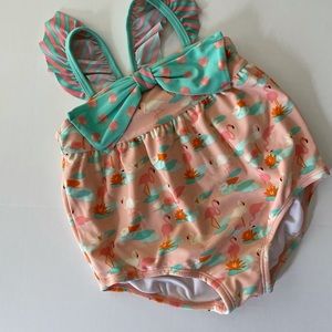 Matilda Jane 6-12m one piece coral flamingo swimsuit